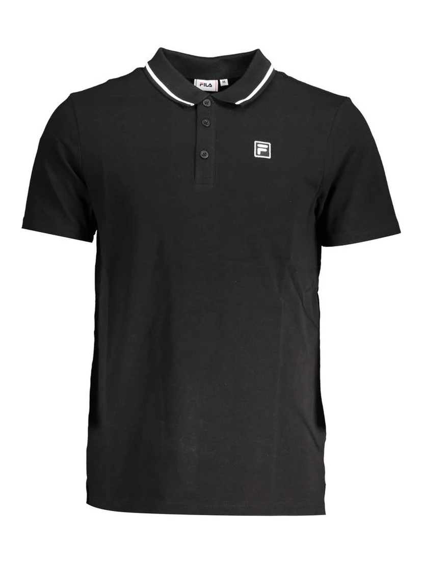 Black Cotton Polo Shirt