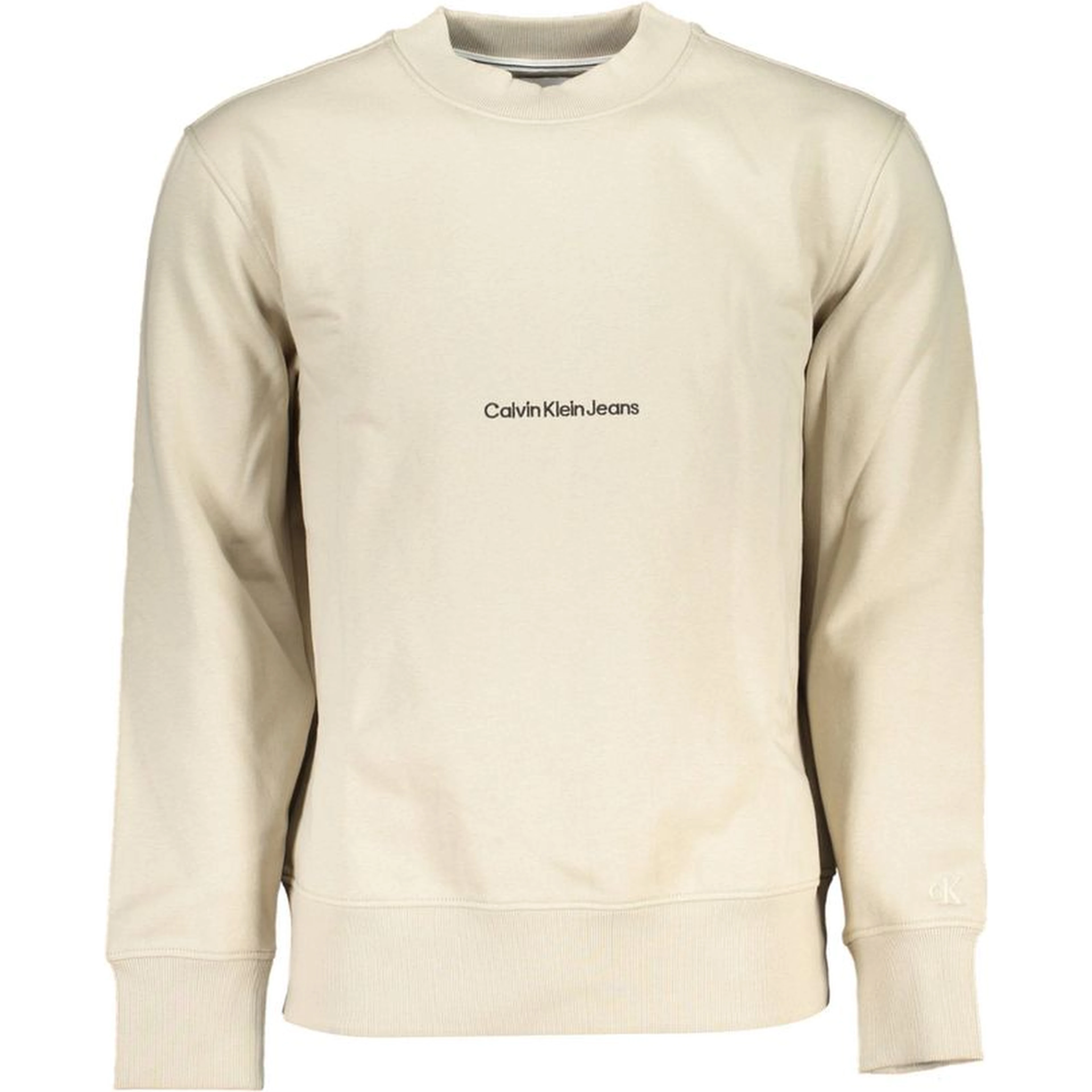 Beige Cotton Men Sweater