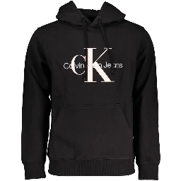 Black Cotton Men Sweater