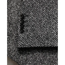 Black White Double Breasted Men Suit Blazer