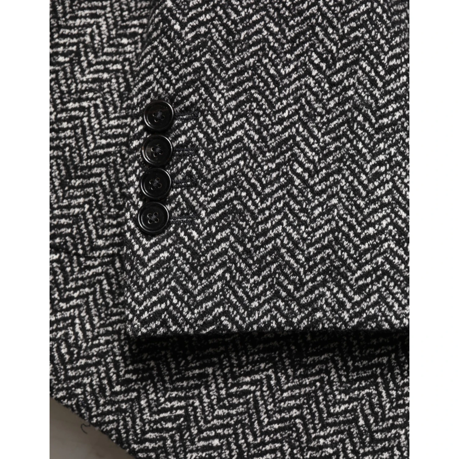 Black White Double Breasted Men Suit Blazer
