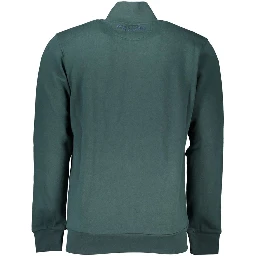 Green Cotton Men Sweater