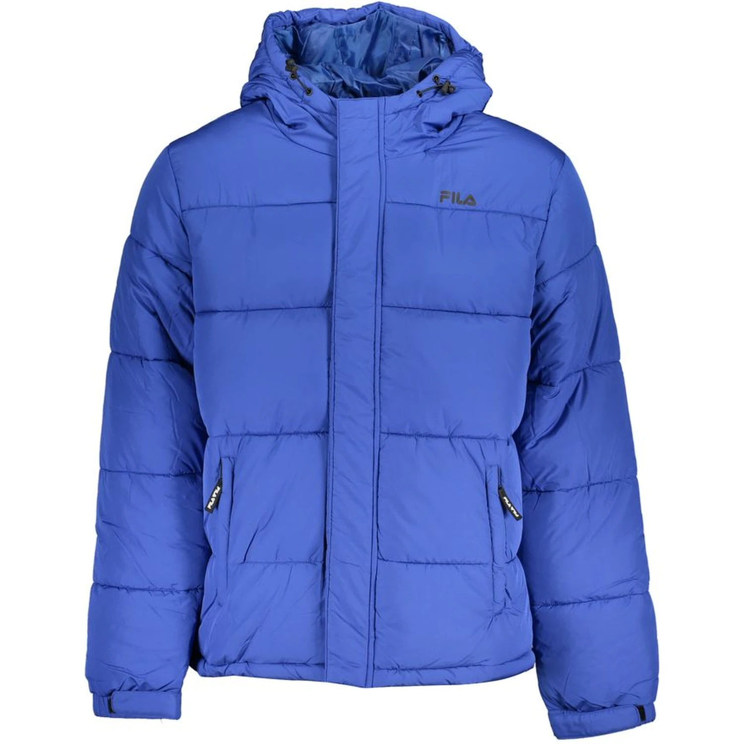 Blue Polyester Men Jacket