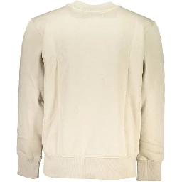 Beige Cotton Men Sweater