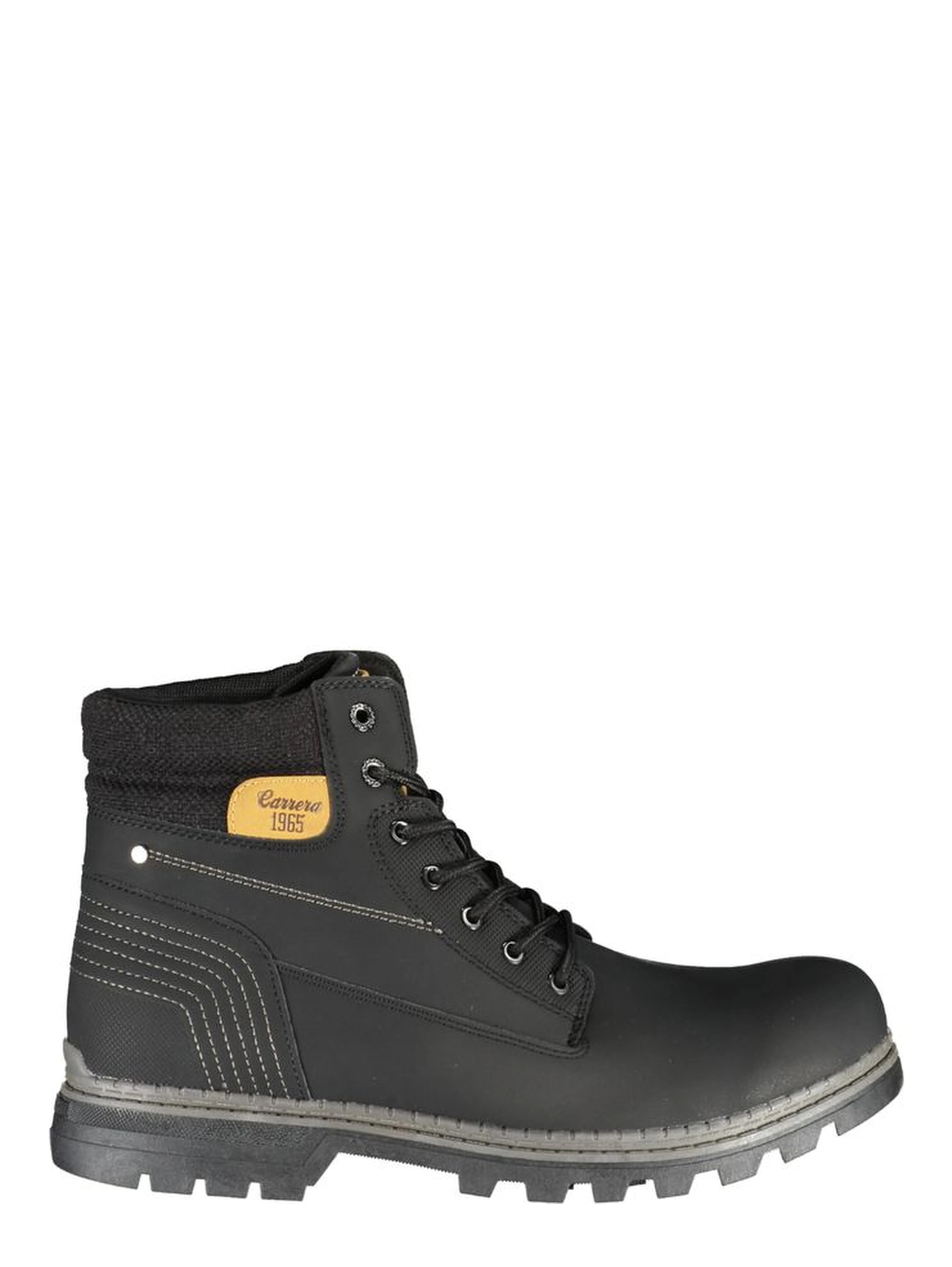 Black Polyester Men Boot