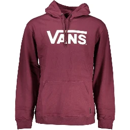 Red Cotton Men Sweater with Hood