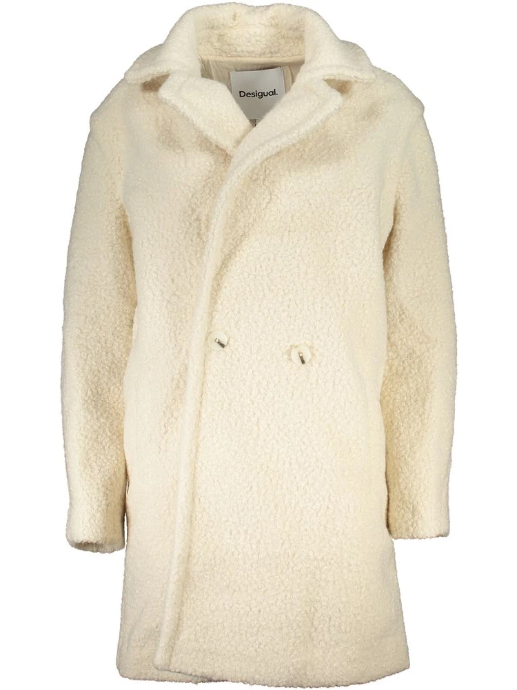 White Polyester Jackets & Coat