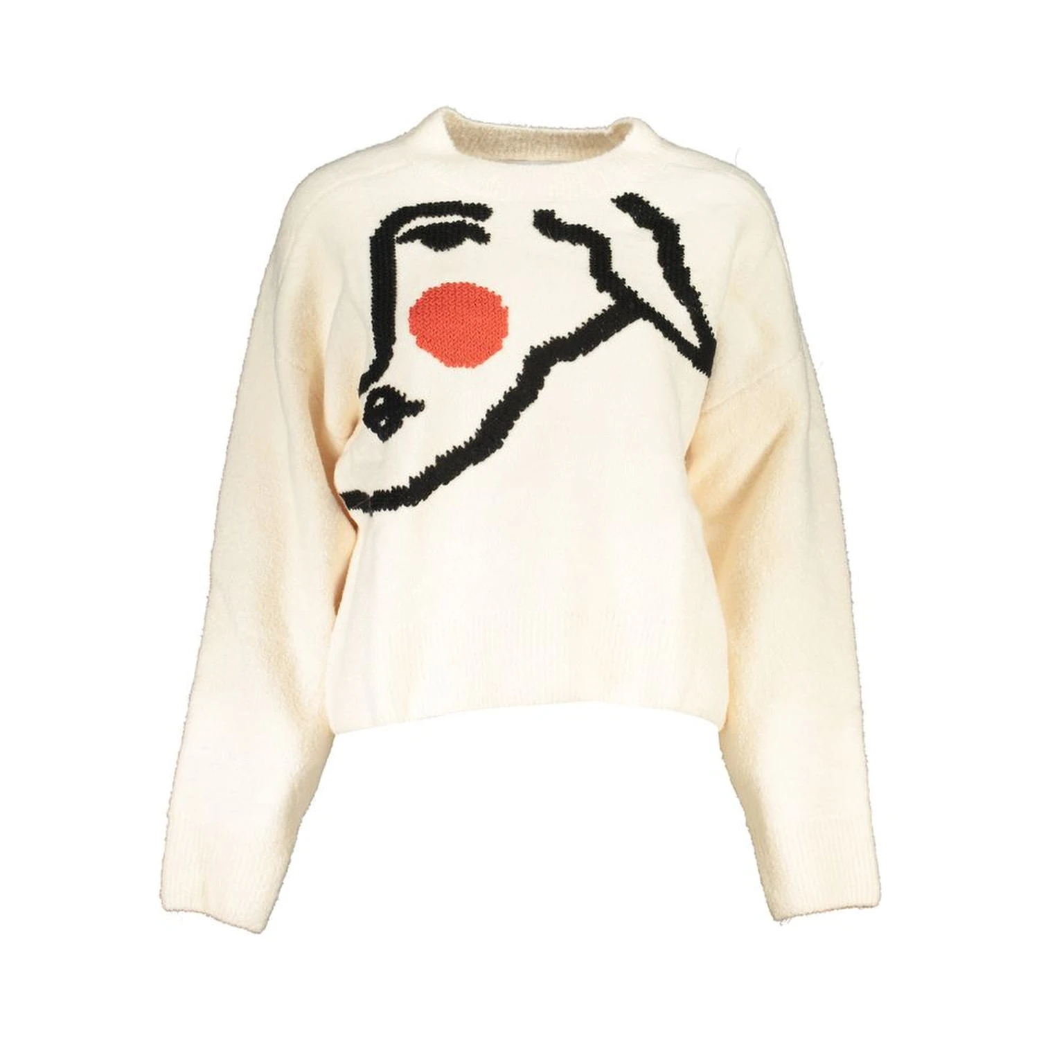 White Acrylic Women Sweater
