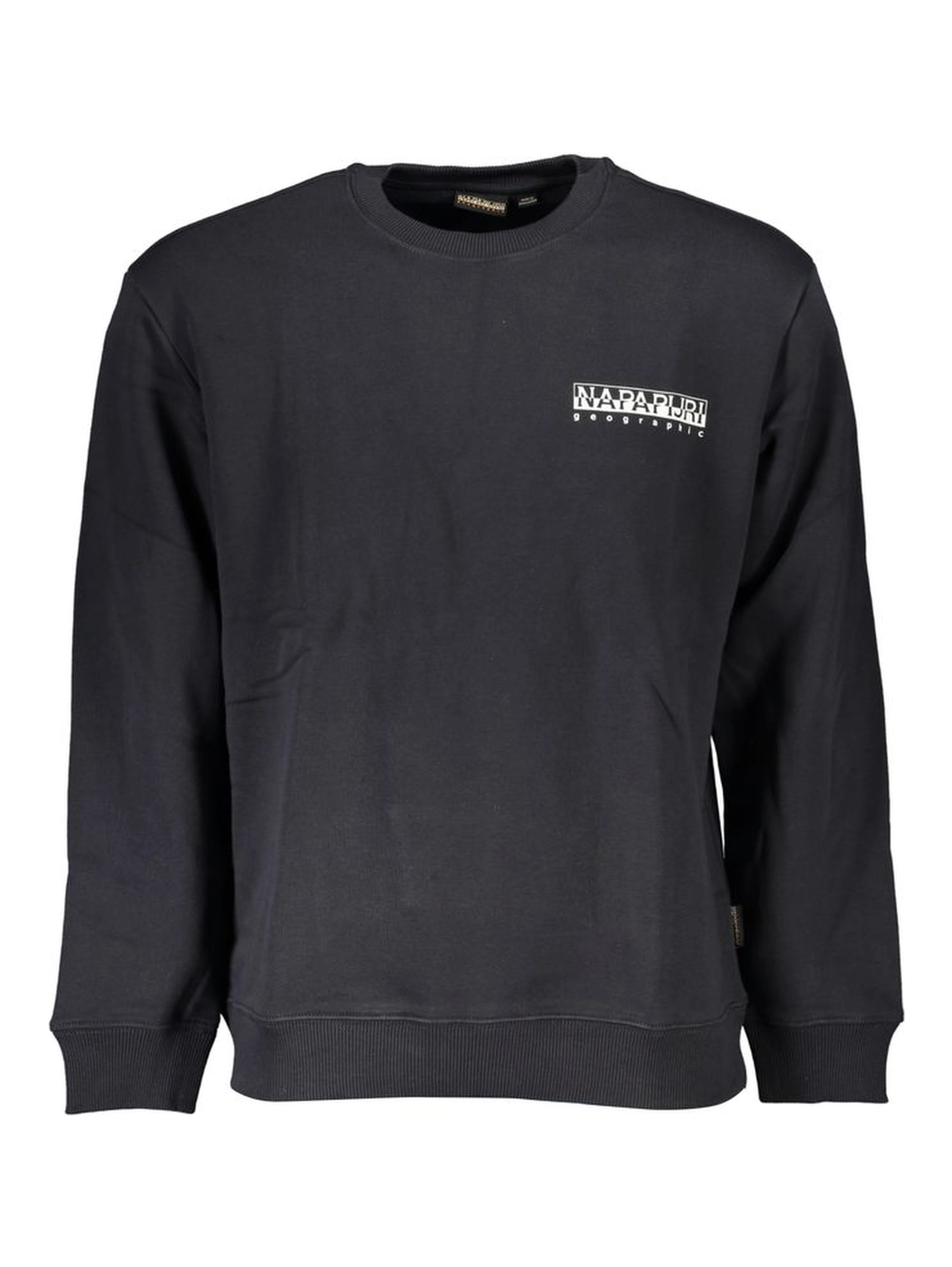 Black Cotton Men Sweater