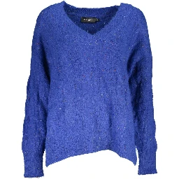 Blue Polyester Sweater