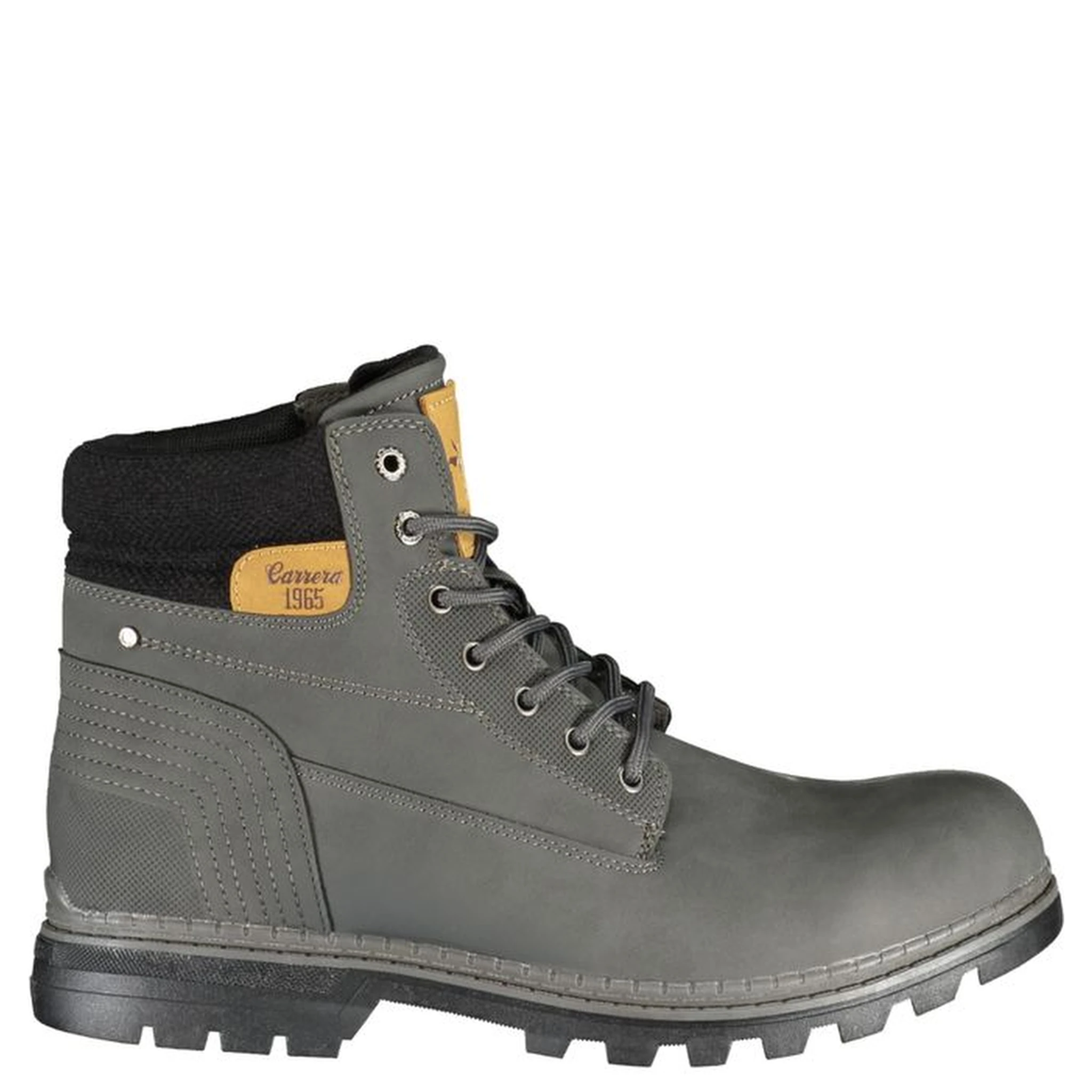 Gray Polyester Mens Boot