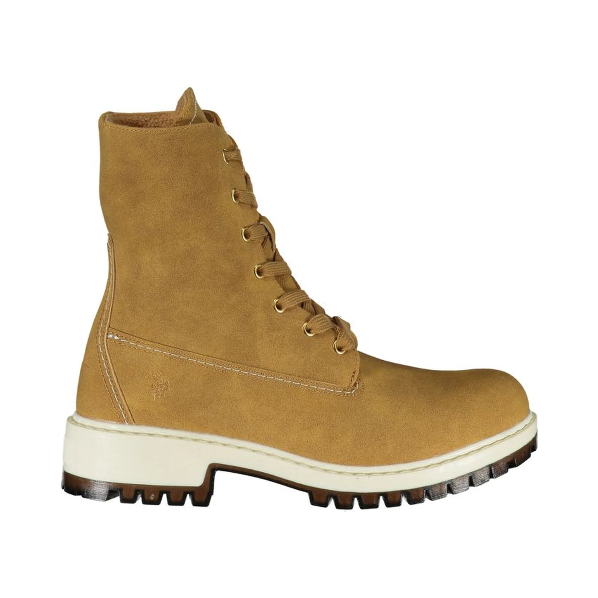 Brown Polyester Women Boot
