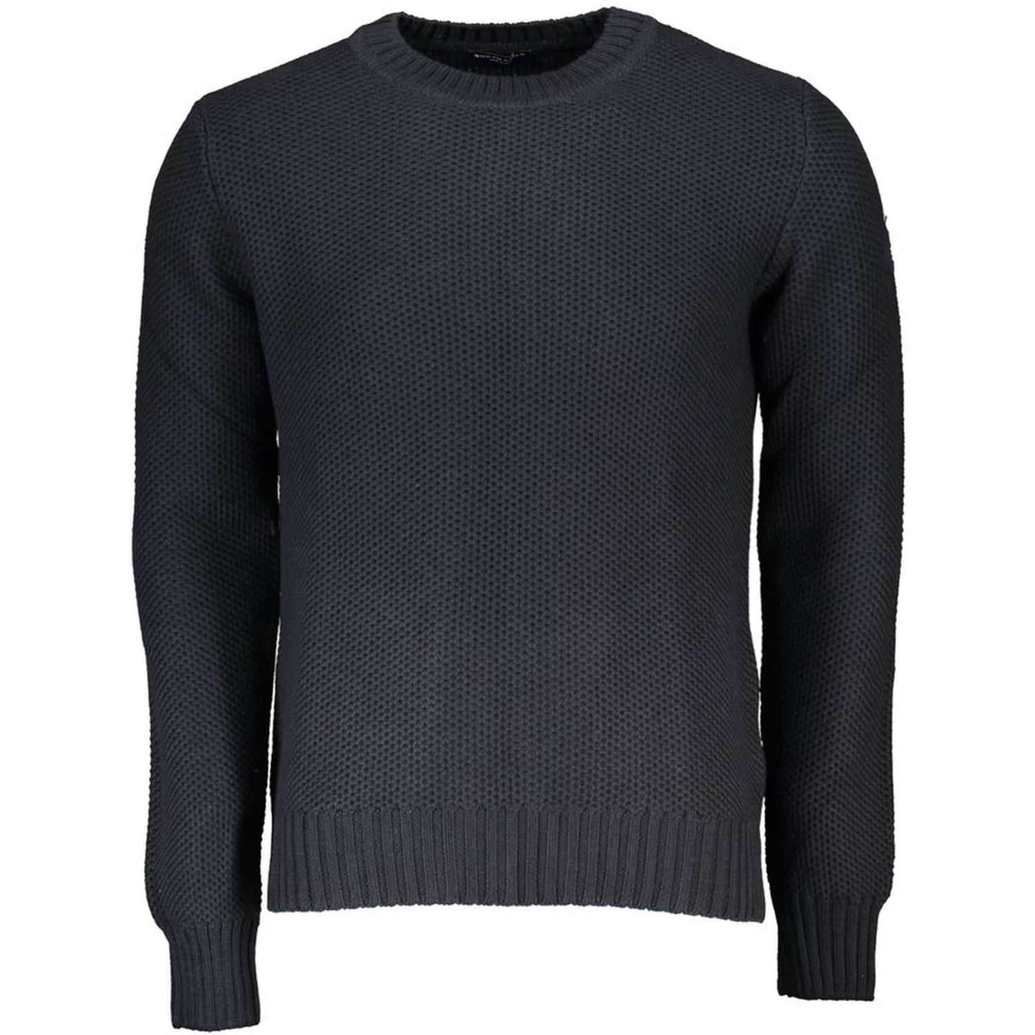 Blue Cotton Men Sweater