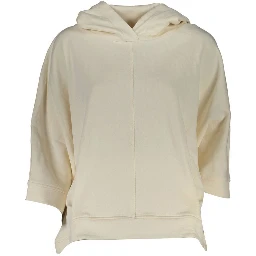 White Cotton Women's Hooded Sweater