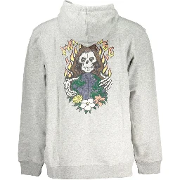 Gray Cotton Men Sweatshirt