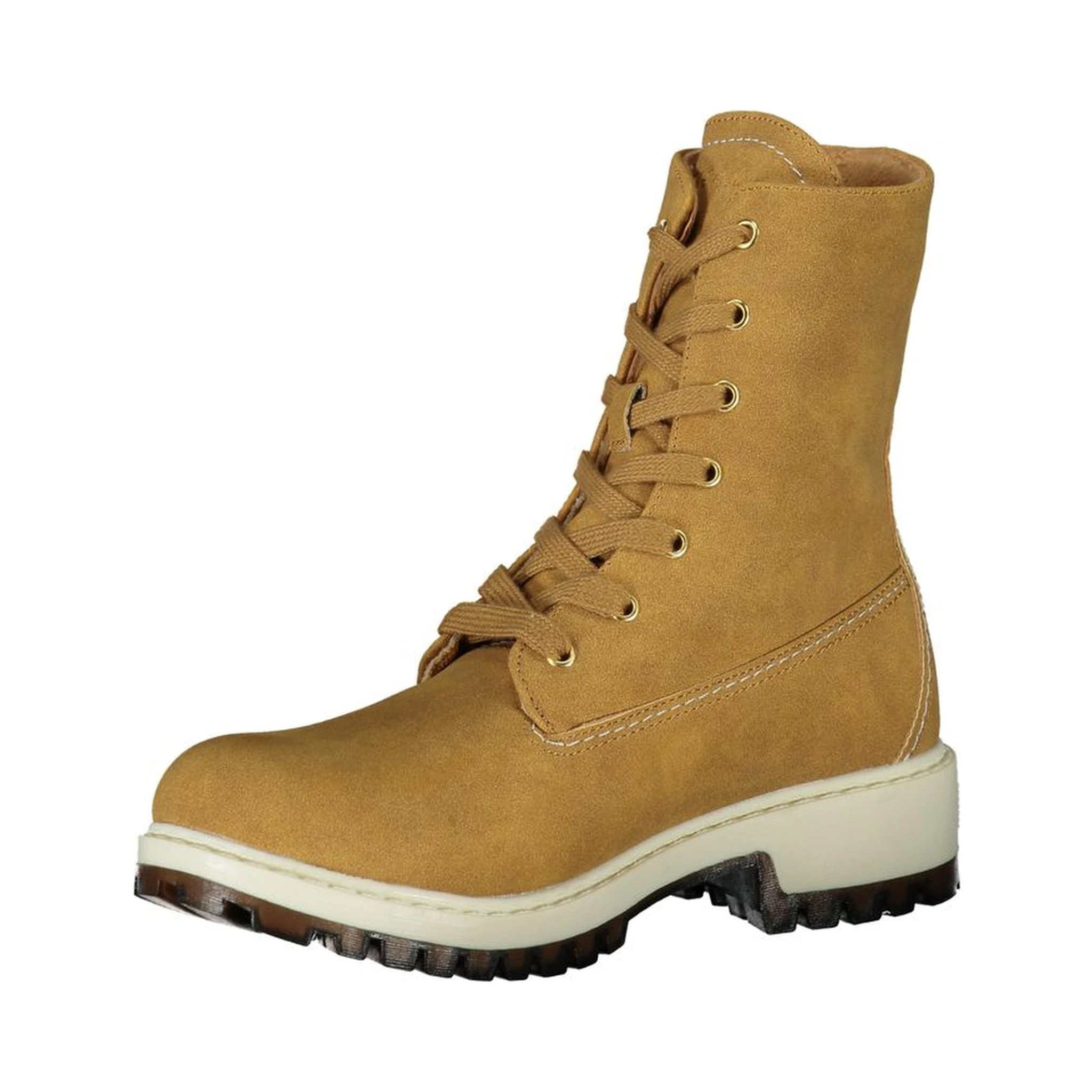 Brown Polyester Women Boot