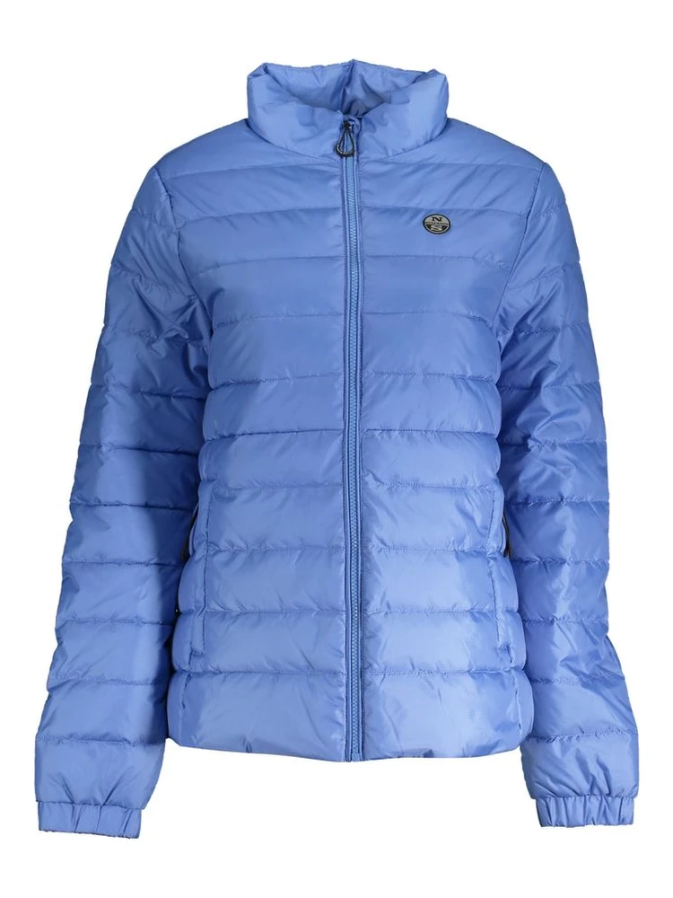 Blue Polyester Jackets & Coat
