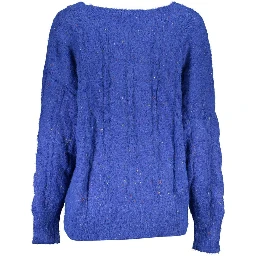Blue Polyester Sweater