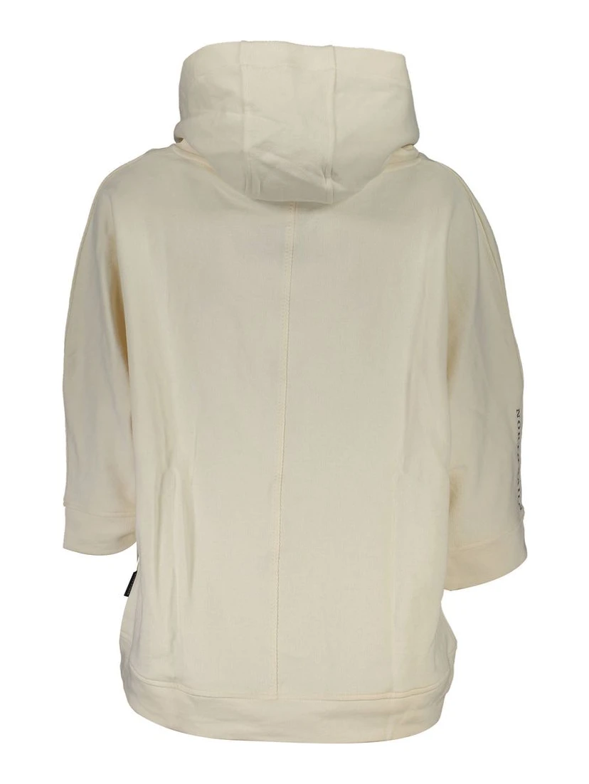 White Cotton Women's Hooded Sweater