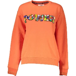 Orange Cotton Women Sweater