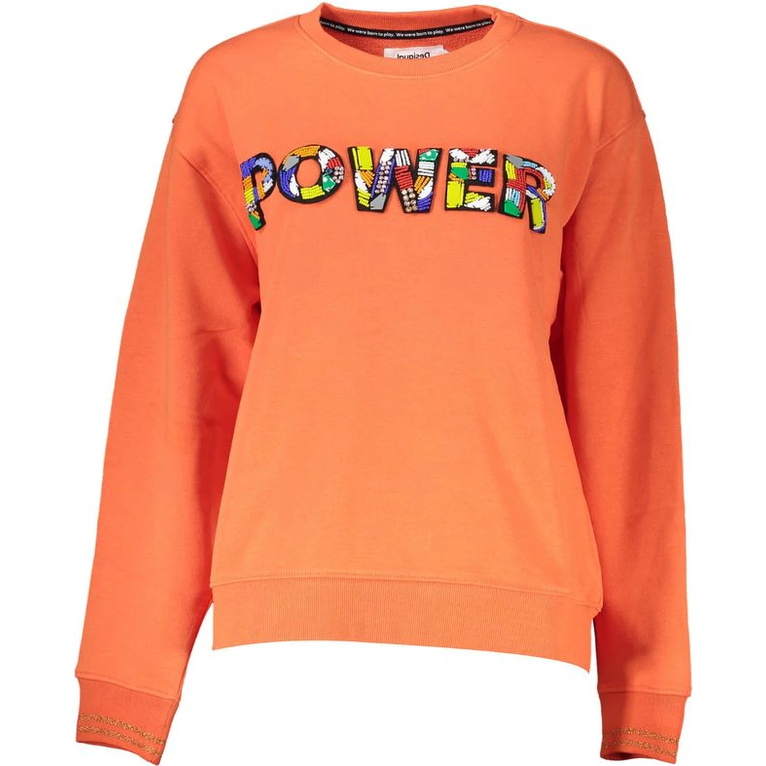 Orange Cotton Women Sweater