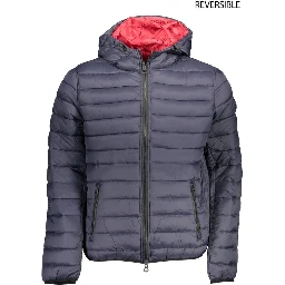 Blue Nylon Jackets & Coat