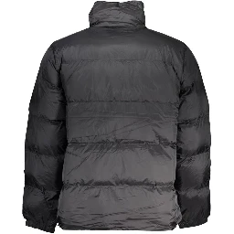 Black Polyester Men Jacket