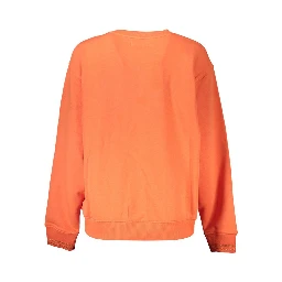 Orange Cotton Women Sweater