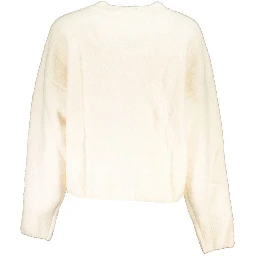 White Acrylic Women Sweater