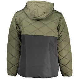 Green Polyester Men's Jacket