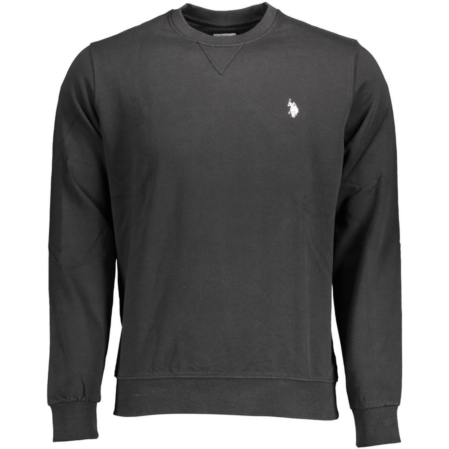 Black Cotton Men Sweater