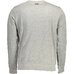 Gray Cotton Men Sweater