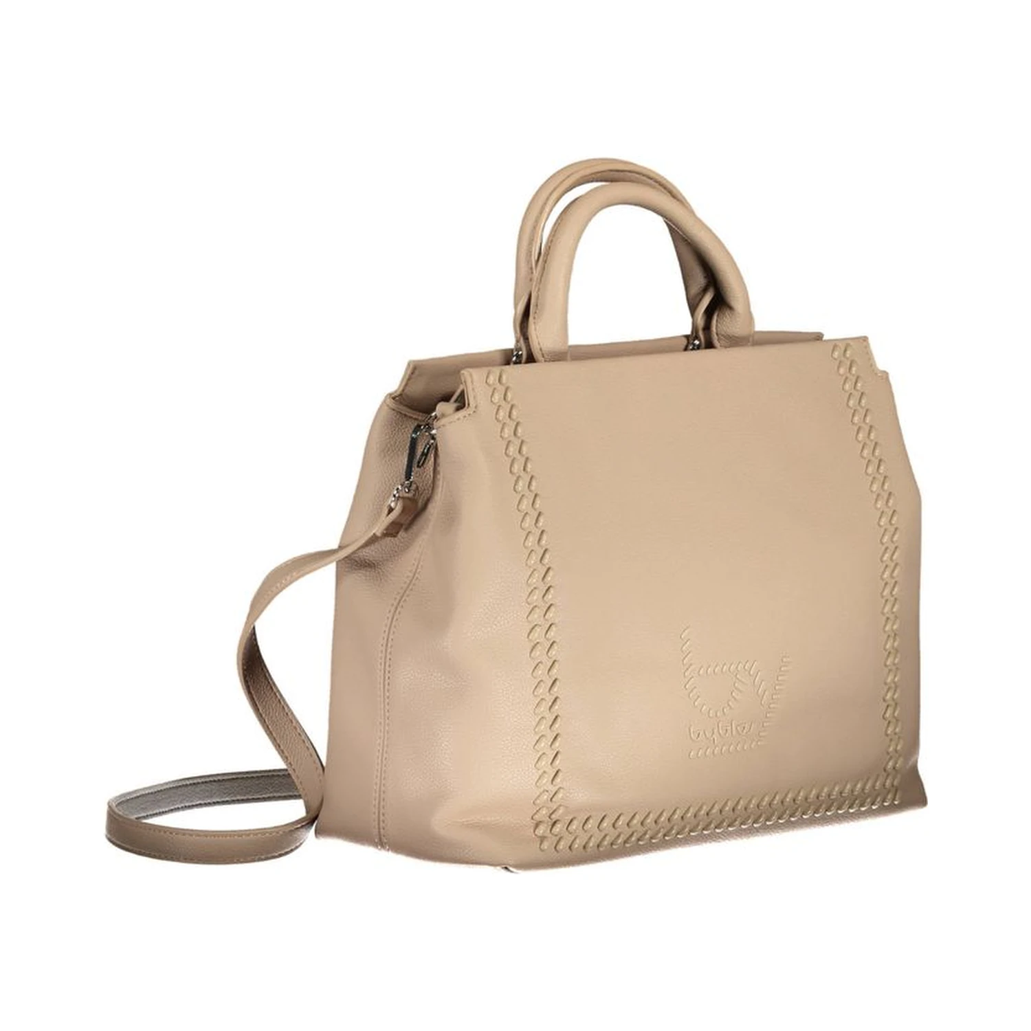 Beige Polyethylene Handbag