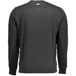 Black Cotton Men Sweater