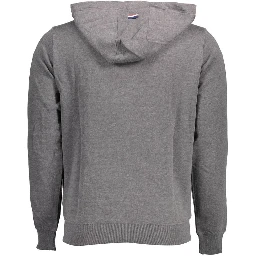 Gray Cotton Men Sweater