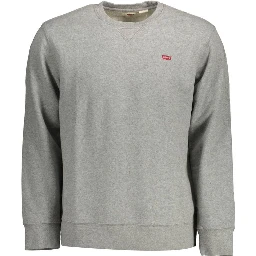 Gray Cotton Mens Sweater