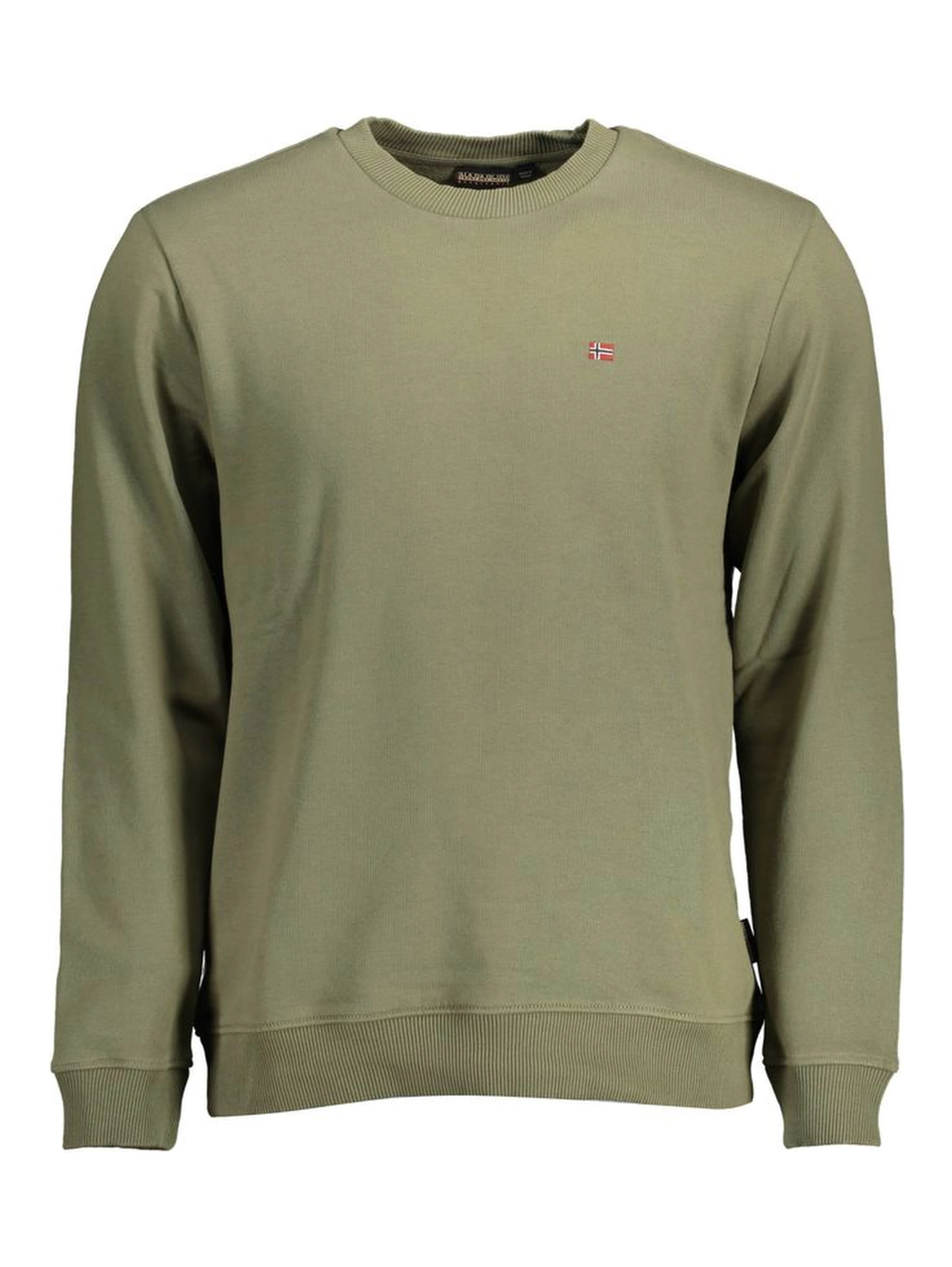 Green Cotton Men Sweater