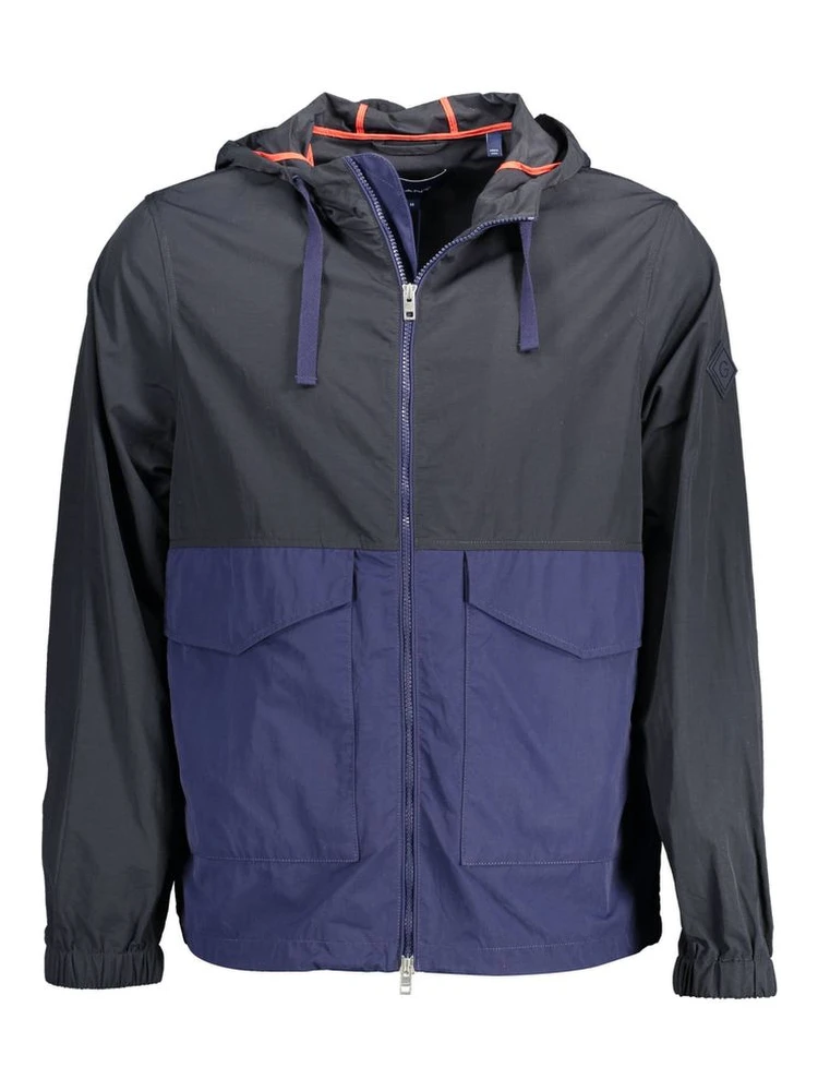 Blue Polyamide Men Jacket