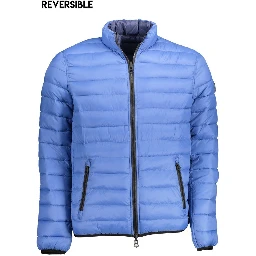 Blue Nylon Jackets & Coat