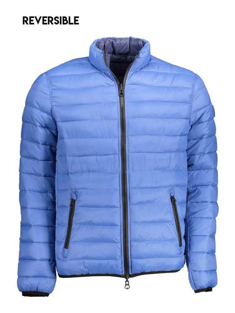 Blue Nylon Jackets & Coat