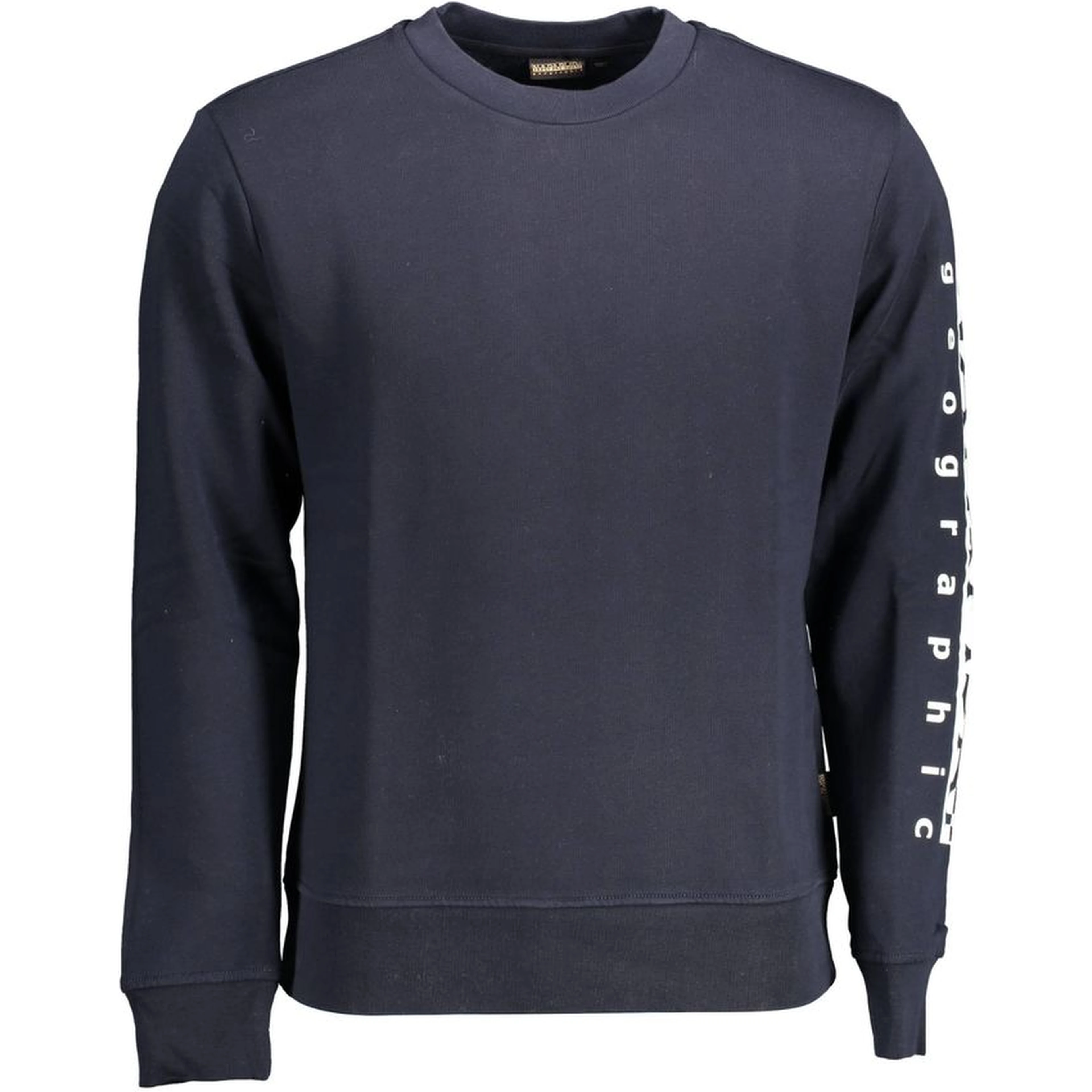 Blue Cotton Men Sweater