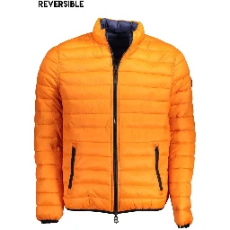 Orange Nylon Jackets & Coat