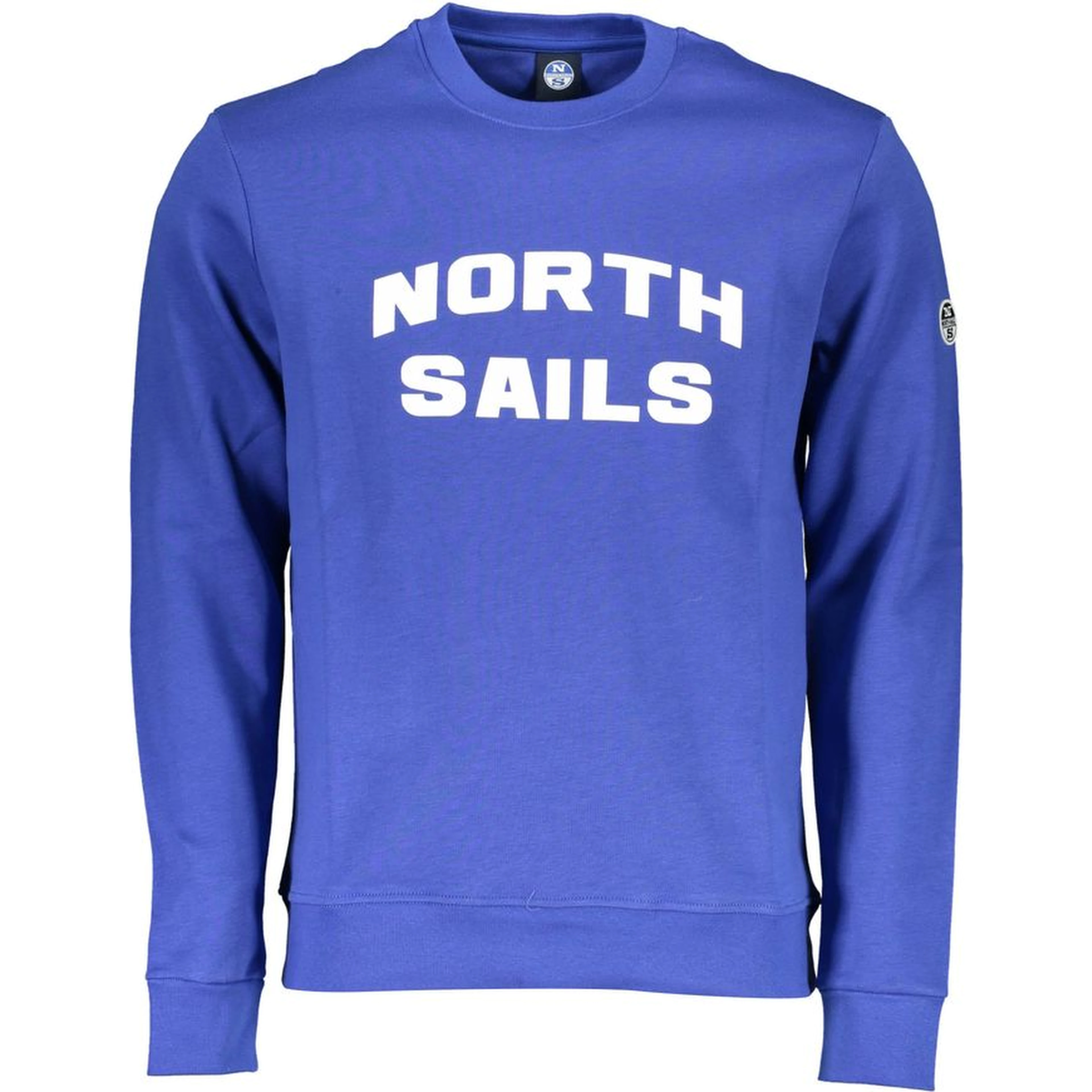 Blue Cotton Men Sweater