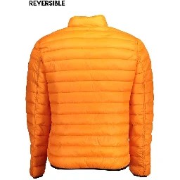 Orange Nylon Jackets & Coat