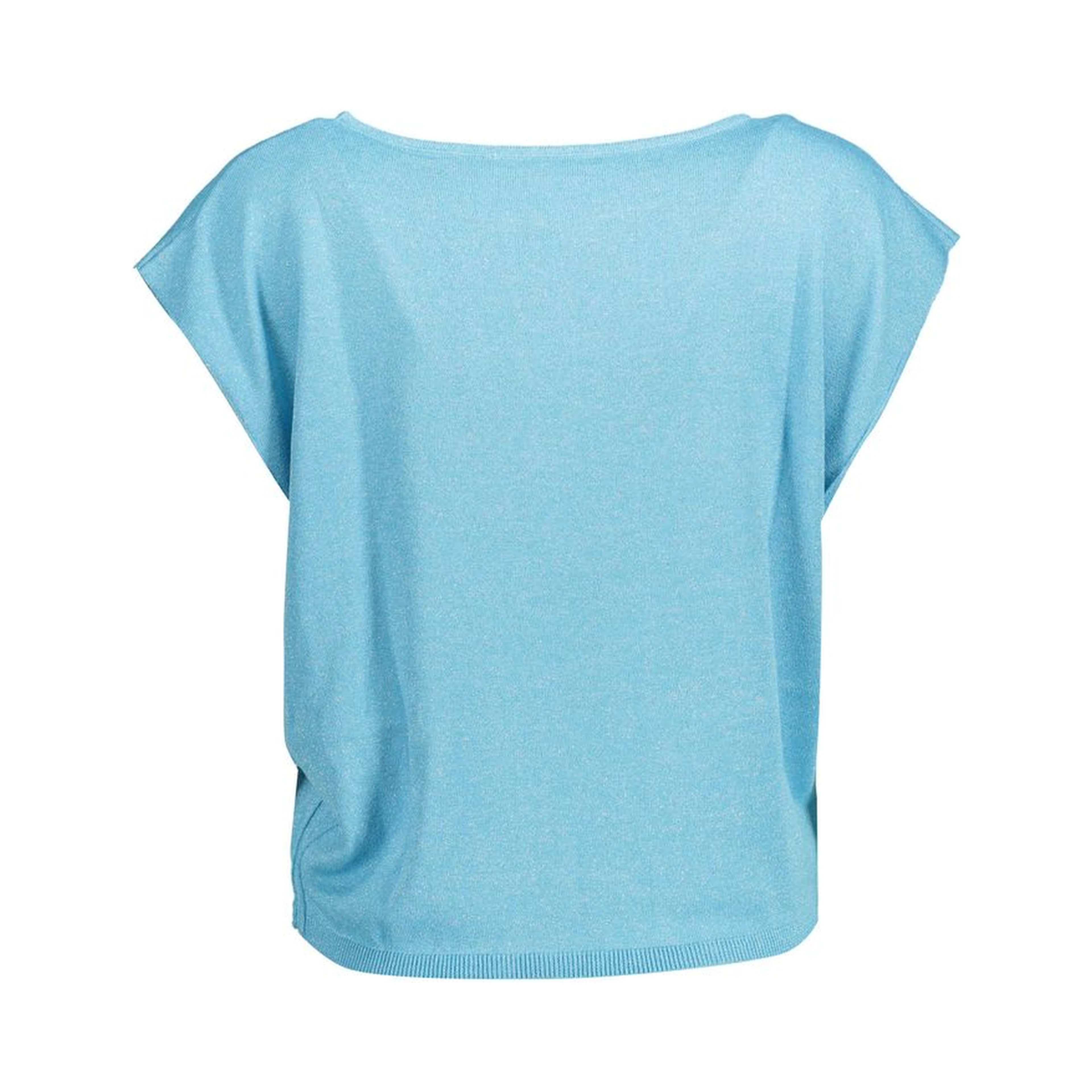 Blue Polyester Women T-Shirt