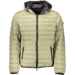 Green Nylon Men Jacket