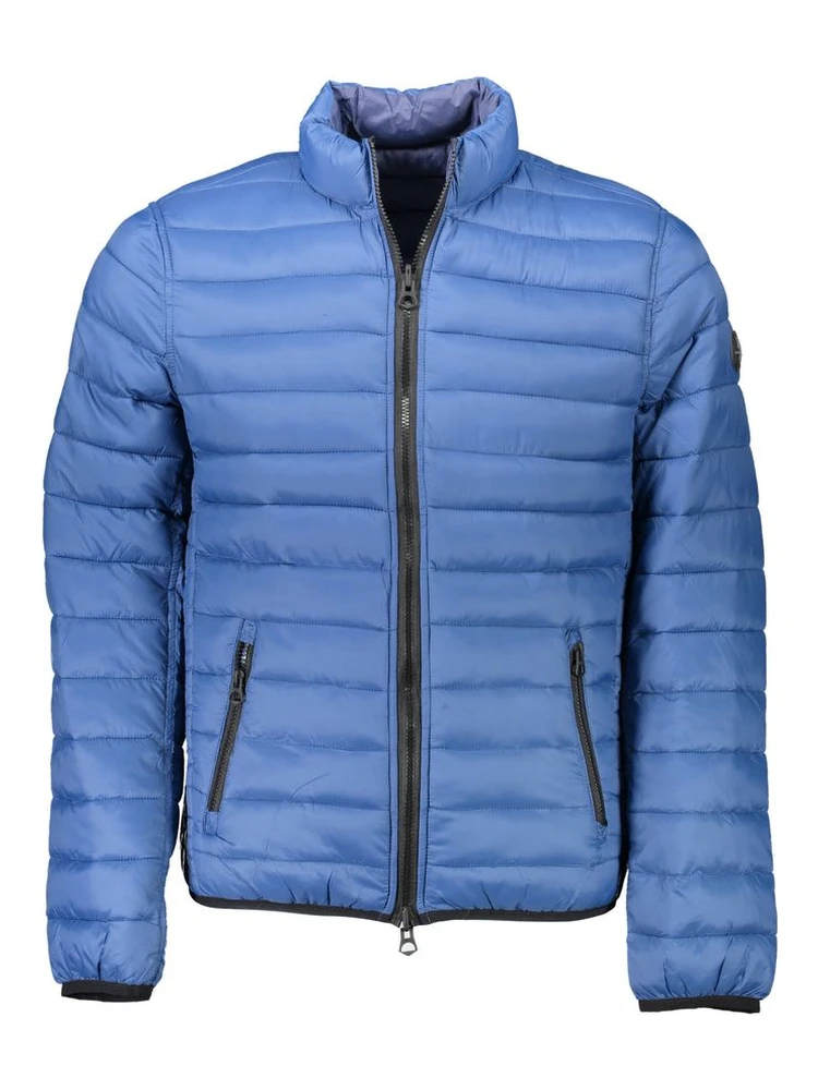 Blue Nylon Men Jacket