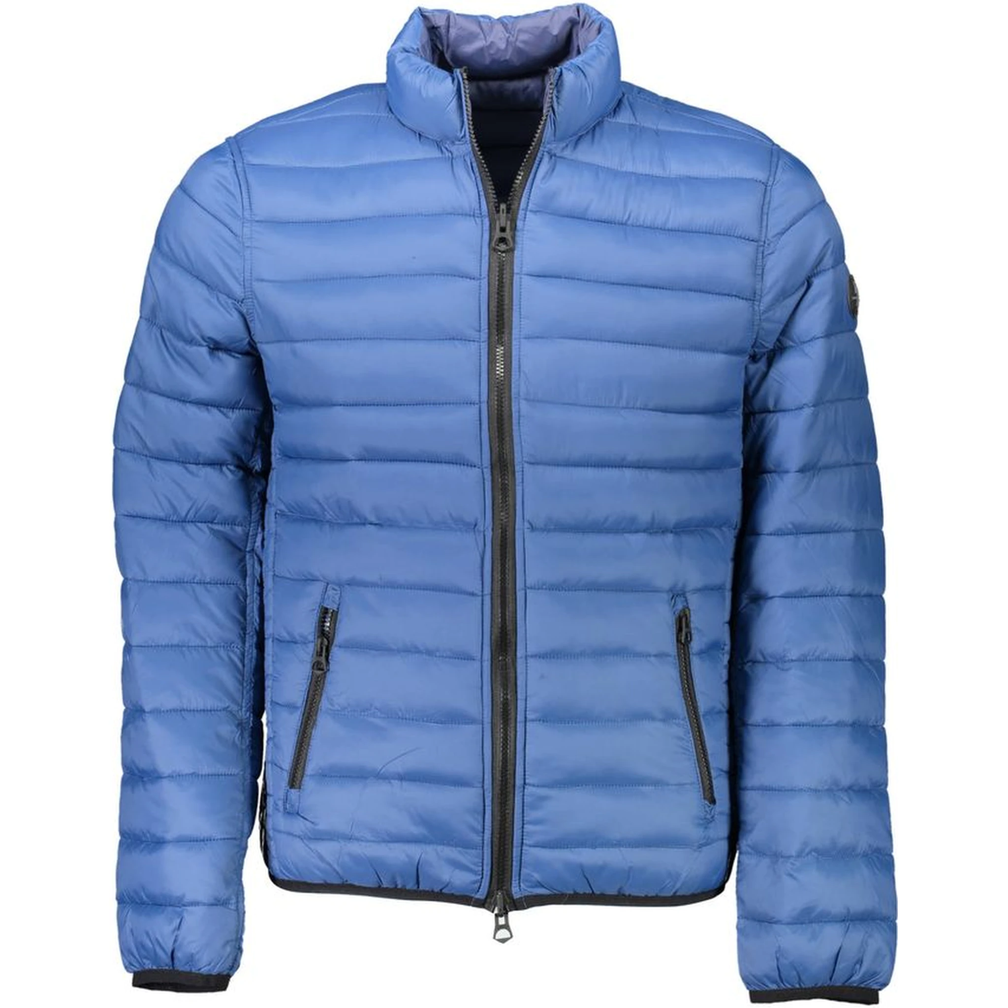 Blue Nylon Men Jacket