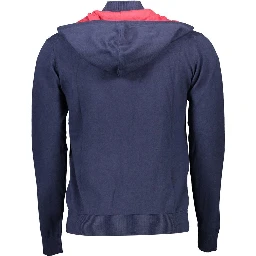 Blue Cotton Men Cardigan