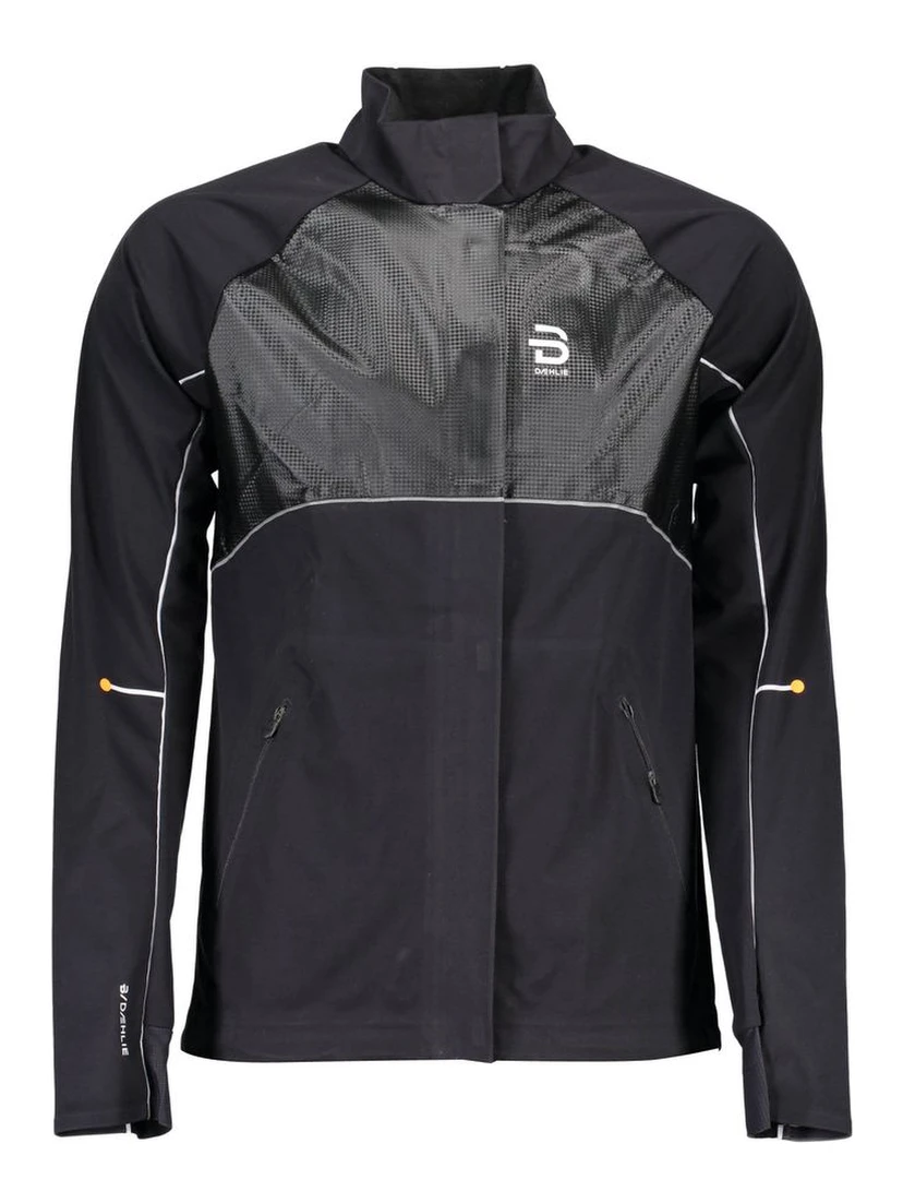 Black Polyester Men Jacket